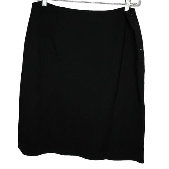 Vintage Dresses & Skirts - Vintage Kate Hill Black Wool Skirr